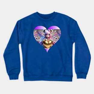 Goth Fairy Panda Girl Crewneck Sweatshirt